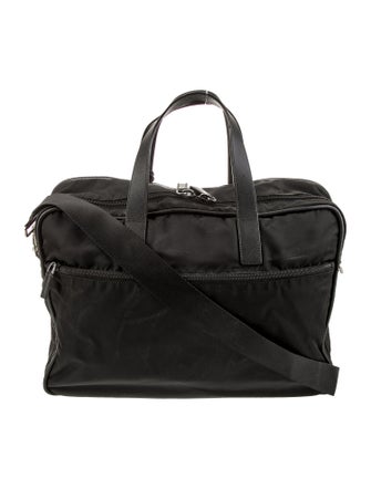 Prada Enameled Metal Triangle Briefcase