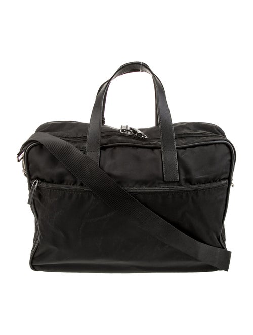 Prada Enameled Metal Triangle Briefcase