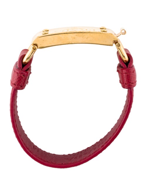 Prada Leather Buckle Wrap Bracelet