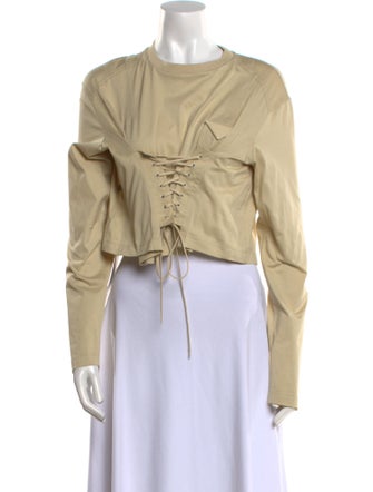 Prada 2022 Mock Neck Crop Top