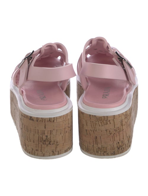 Prada Rubber Cutout Accent Slingback Pumps