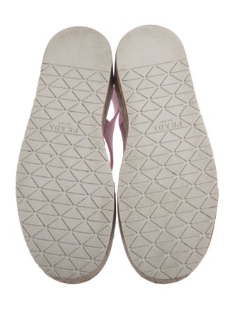 Prada Rubber Cutout Accent Slingback Pumps