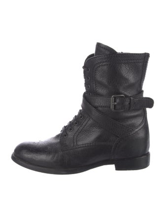 Prada Leather Combat Boots