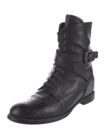 Prada Leather Combat Boots