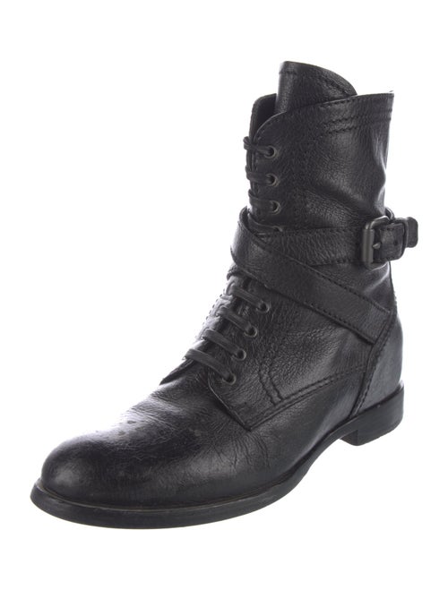 Prada Leather Combat Boots