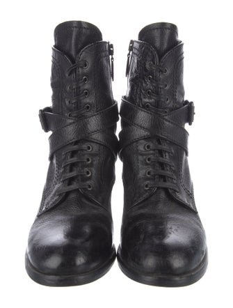 Prada Leather Combat Boots