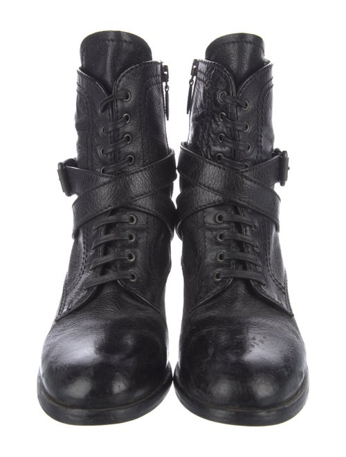 Prada Leather Combat Boots
