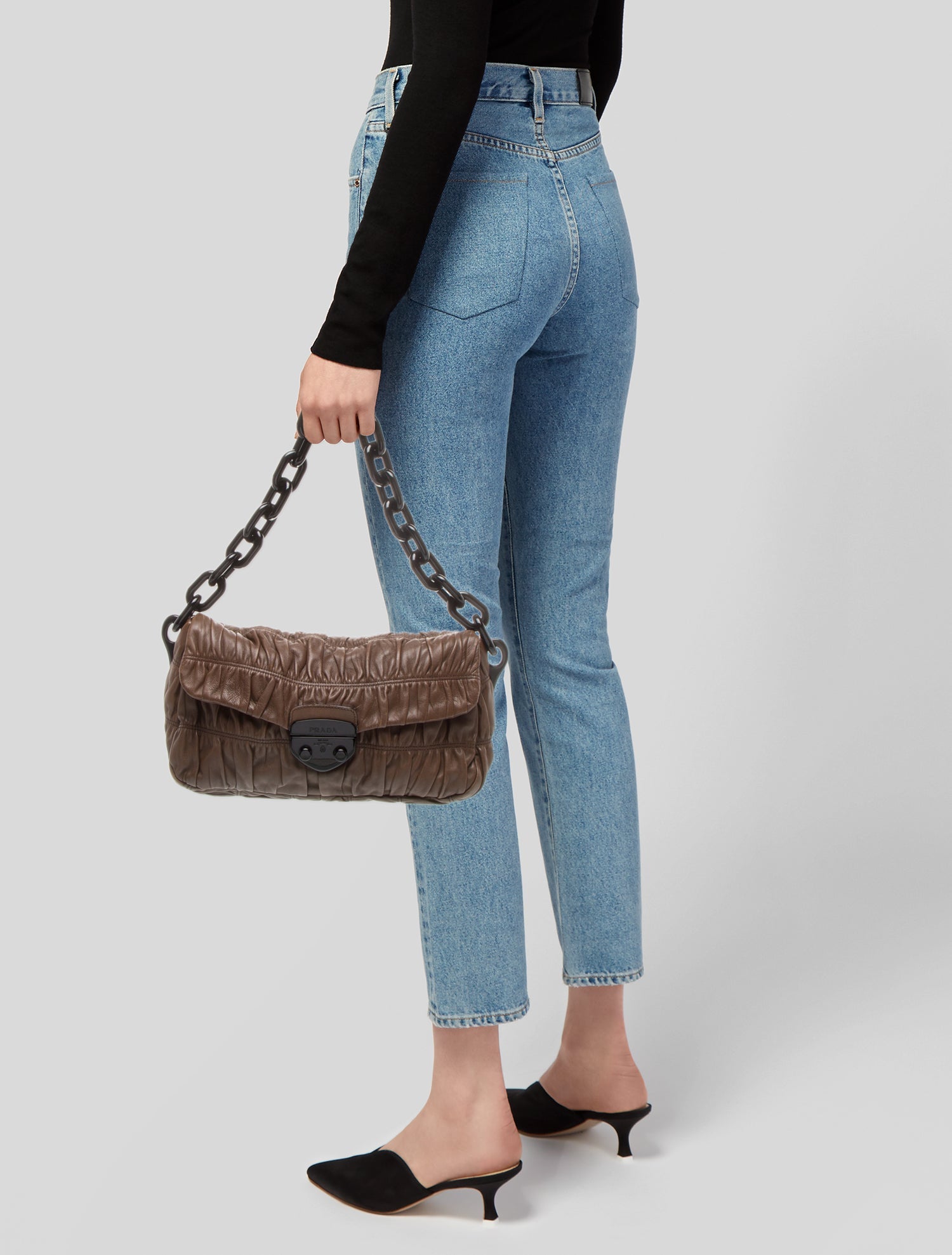 Prada Nappa Leather Shoulder Bag