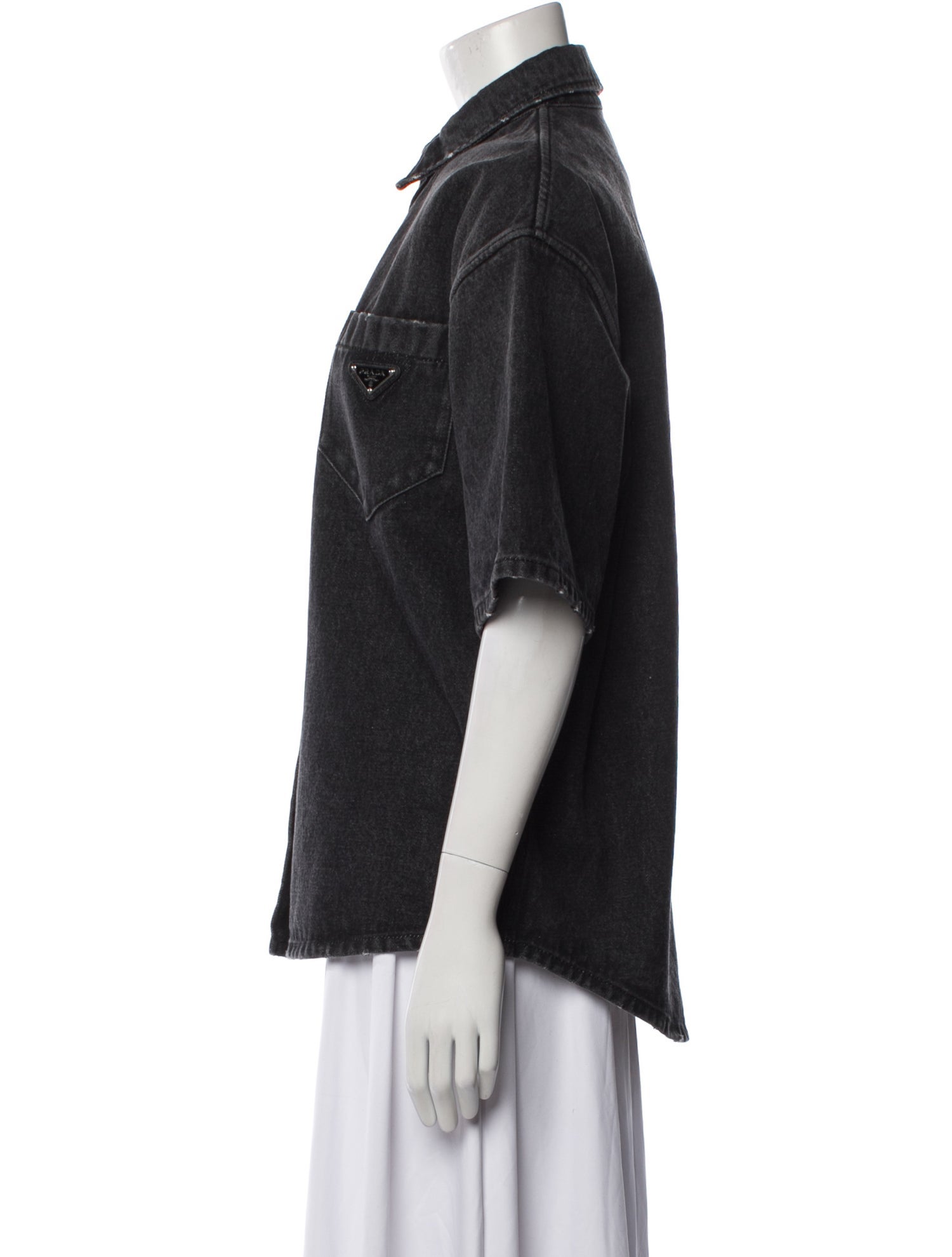 Prada 2022 Short Sleeve Button-Up Top