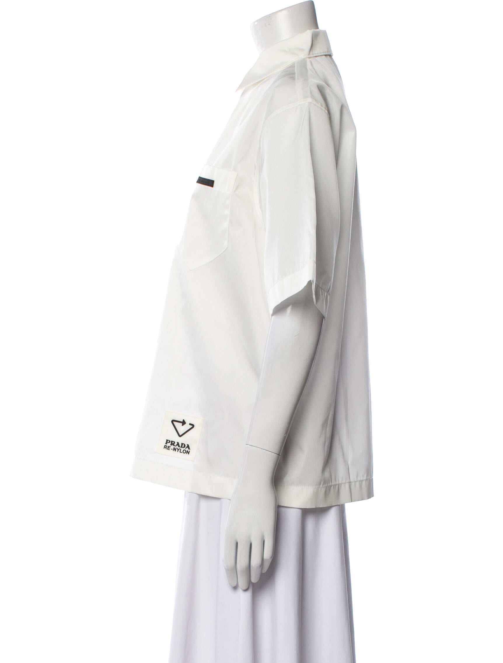 Prada 2021 Re-Nylon Button-Up Top