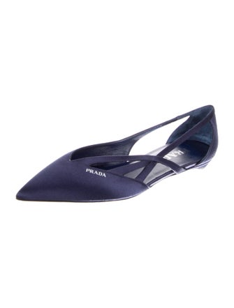Prada Satin Slingback Flats
