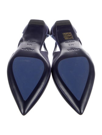Prada Satin Slingback Flats