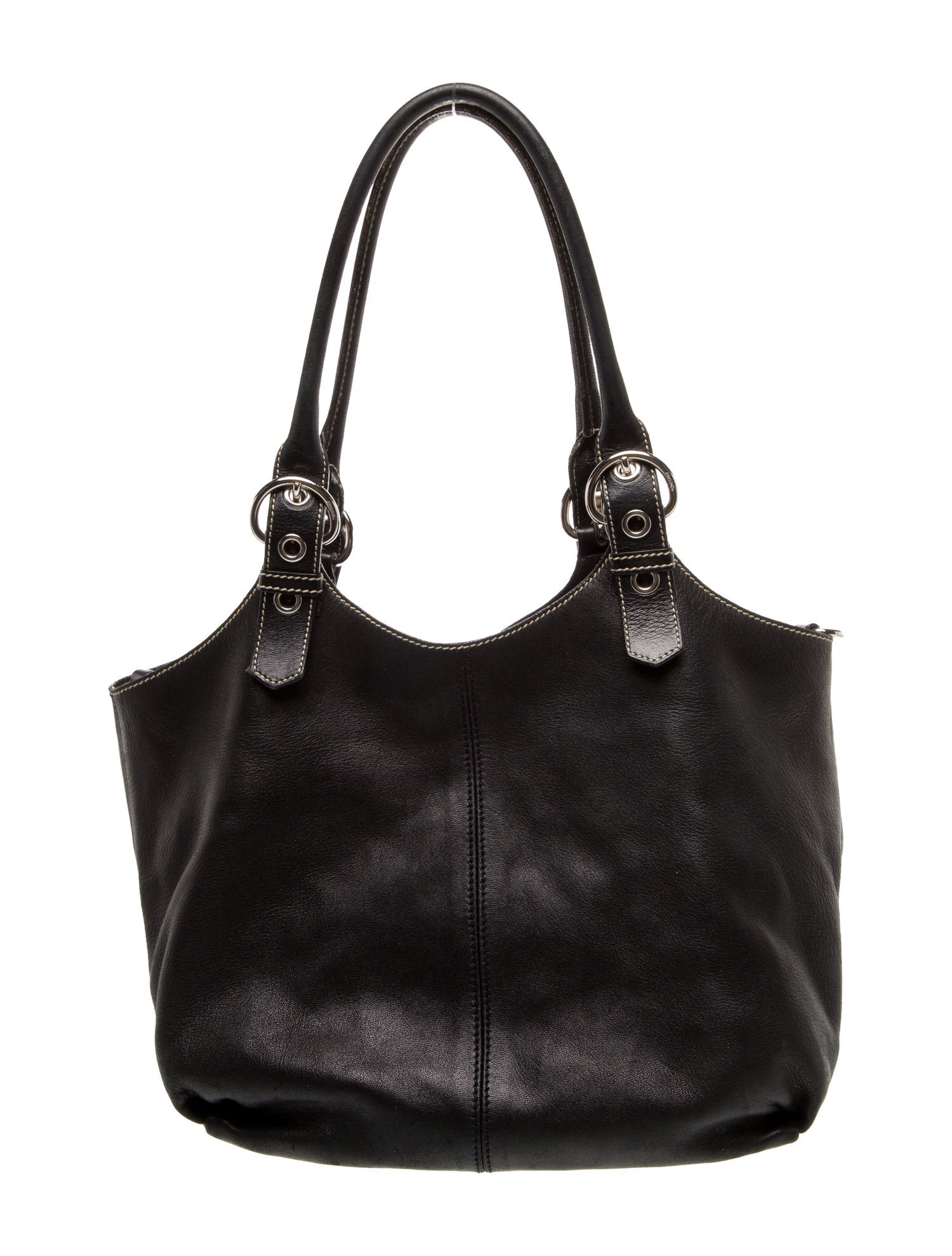 Prada Enameled Metal Triangle Shoulder Bag