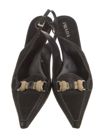 Prada Suede Slingback Pumps
