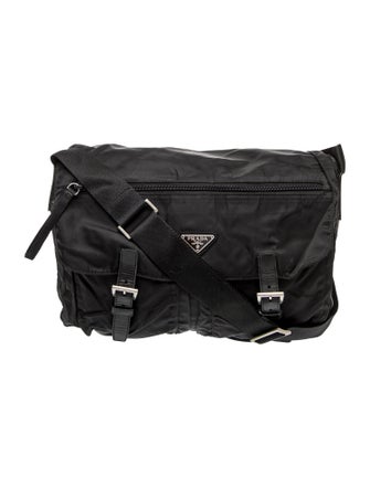 Prada Enameled Metal Triangle Shoulder Bag