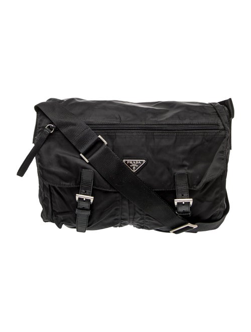 Prada Enameled Metal Triangle Shoulder Bag