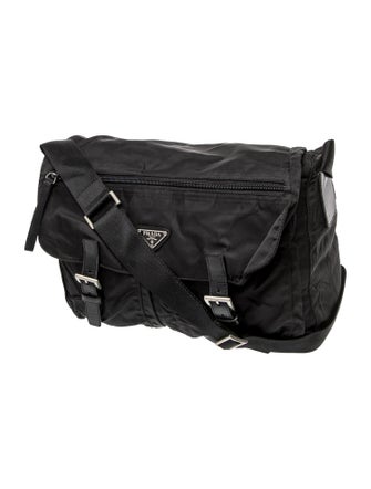 Prada Enameled Metal Triangle Shoulder Bag