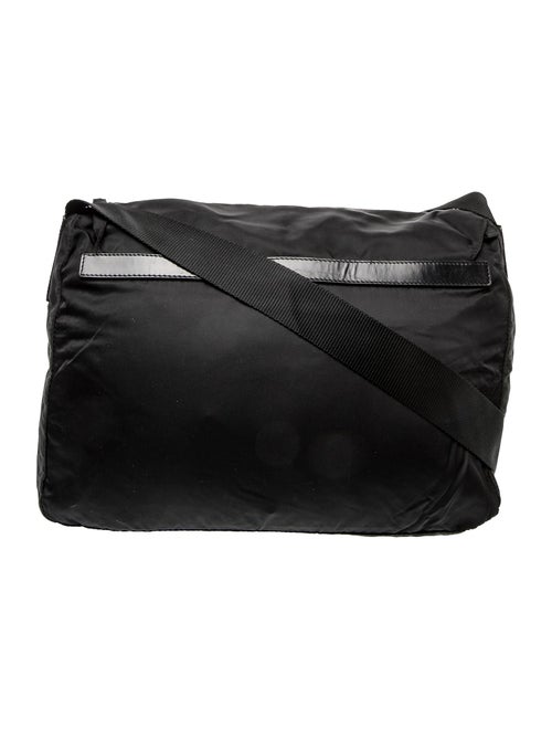 Prada Enameled Metal Triangle Shoulder Bag