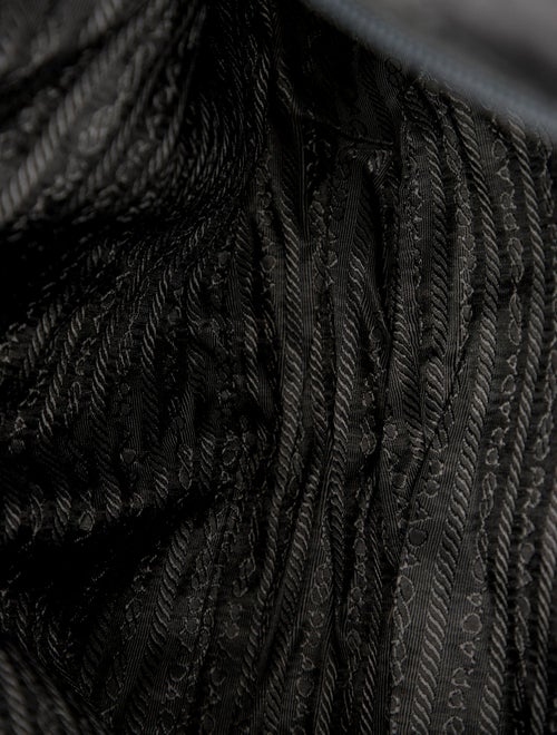 Prada Enameled Metal Triangle Shoulder Bag