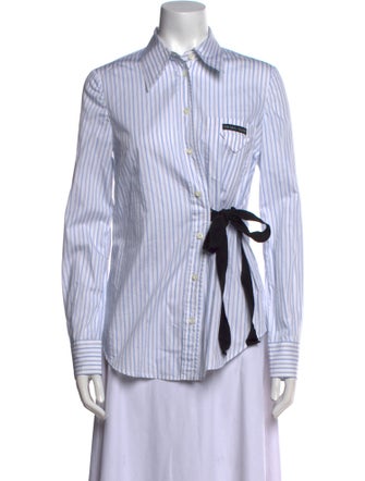 Prada 2020 Striped Button-Up Top