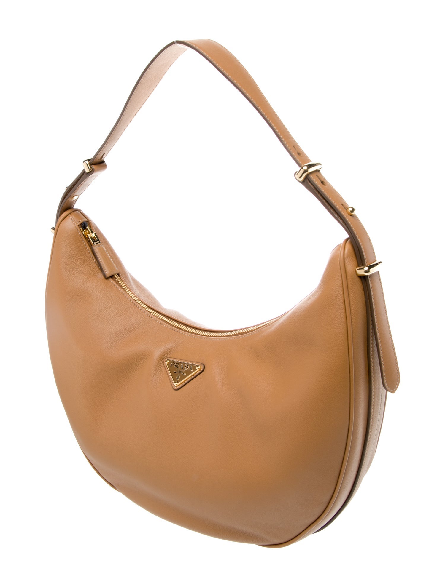 Prada Enameled Metal Triangle Arque Large