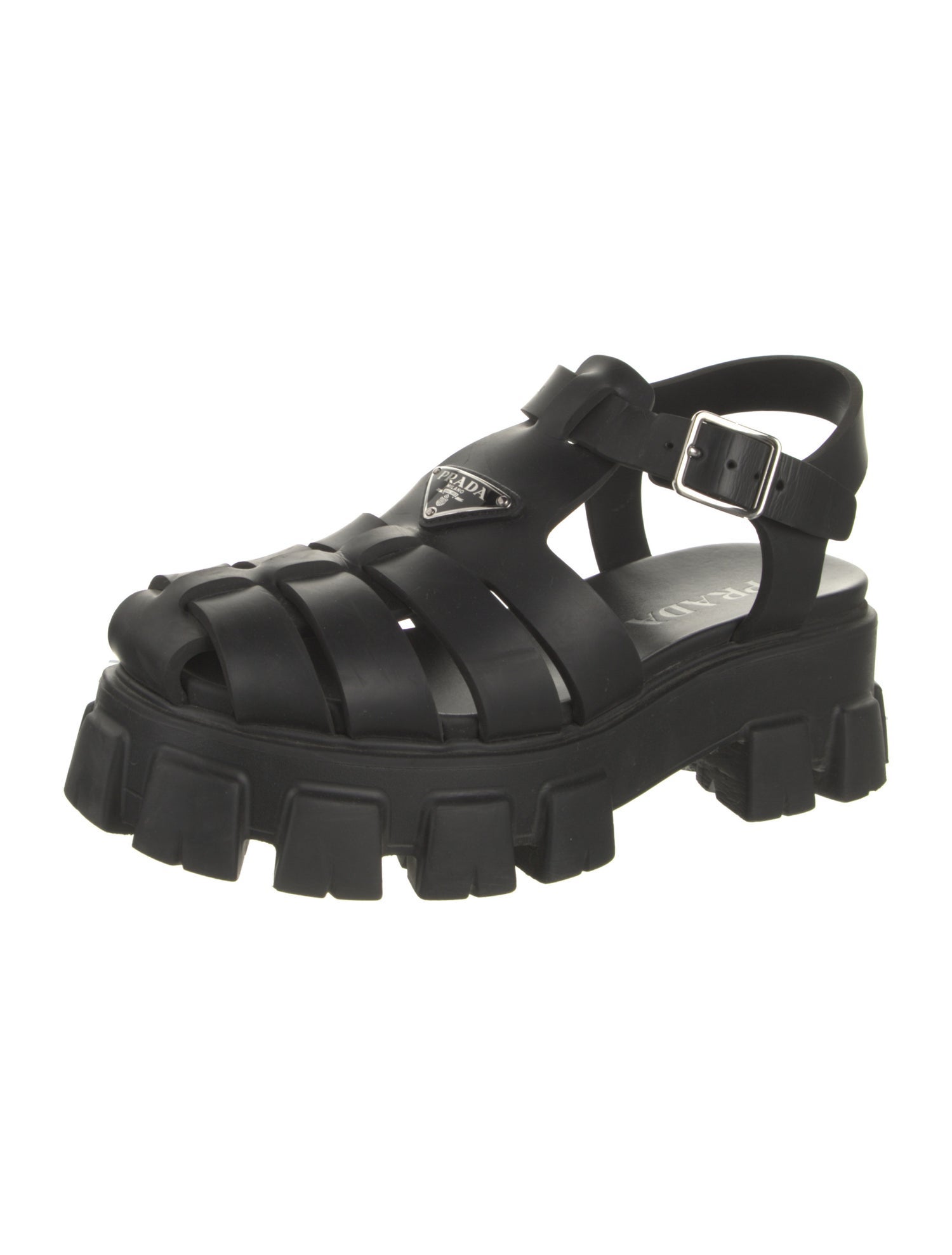 Prada Rubber Gladiator Sandals