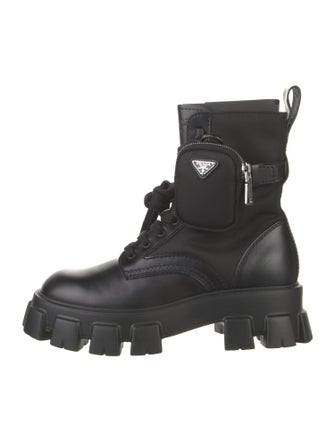 Prada Leather Combat Boots