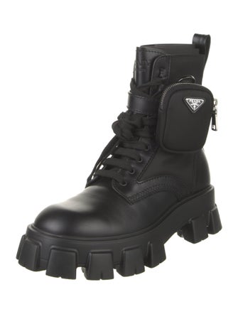 Prada Leather Combat Boots