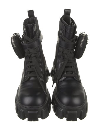 Prada Leather Combat Boots