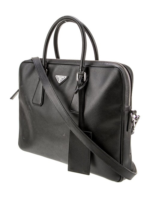 Prada Enameled Metal Triangle Briefcase