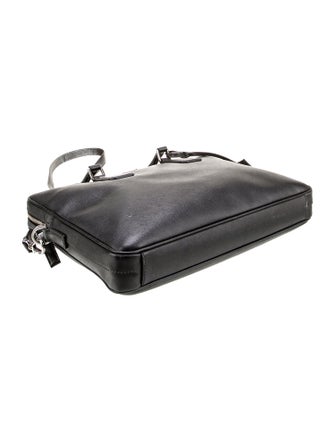 Prada Enameled Metal Triangle Briefcase