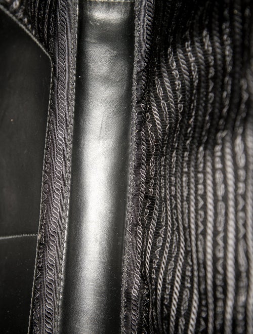 Prada Enameled Metal Triangle Briefcase