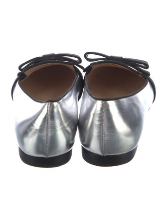 Prada Leather Bow Accents Loafers