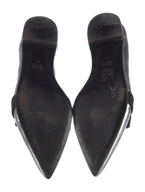 Prada Leather Bow Accents Loafers