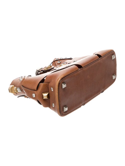 Prada Enameled Metal Triangle Shoulder Bag