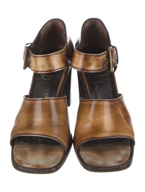 Prada Leather Printed Sandals