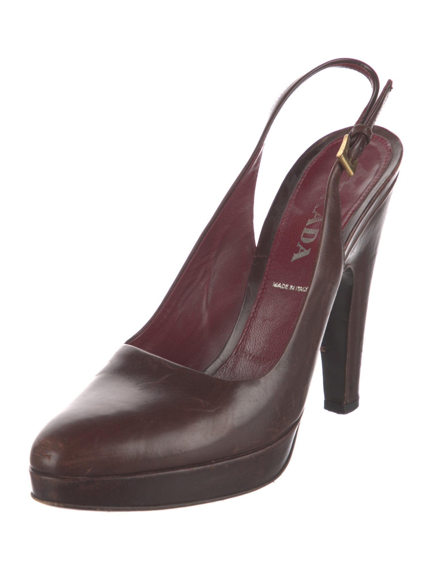 Prada Leather Slingback Pumps