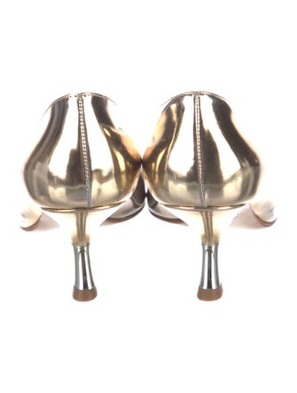 Prada Patent Leather Crystal Embellishments Pumps