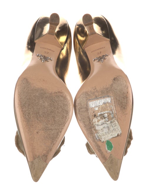 Prada Patent Leather Crystal Embellishments Pumps