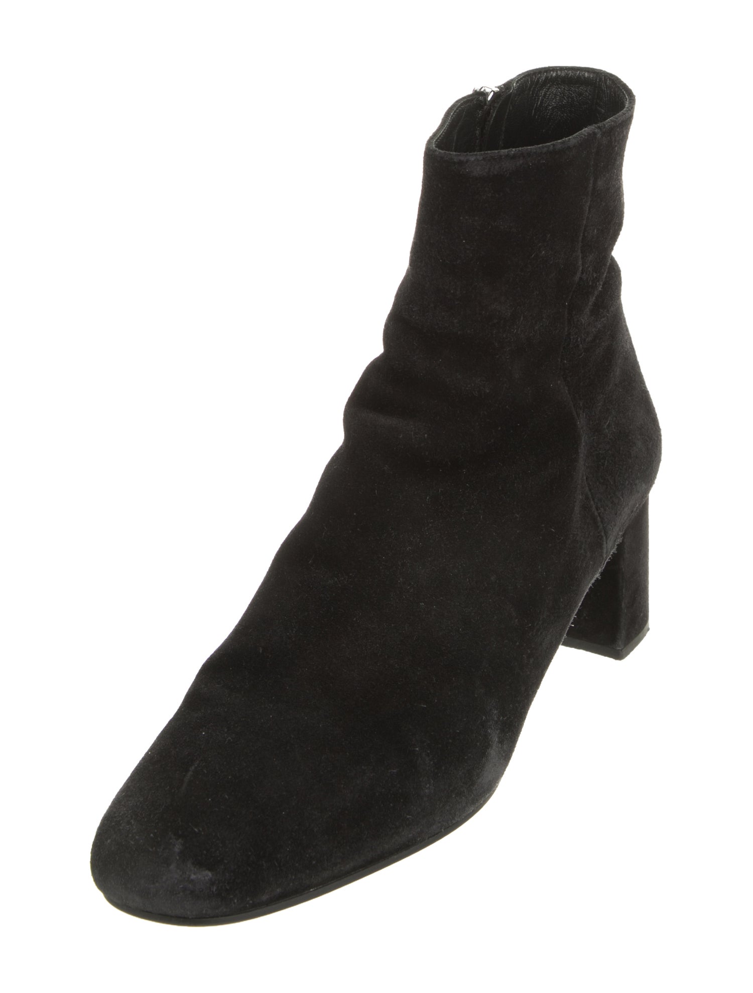 Prada Suede Leather Trim Embellishment Boots