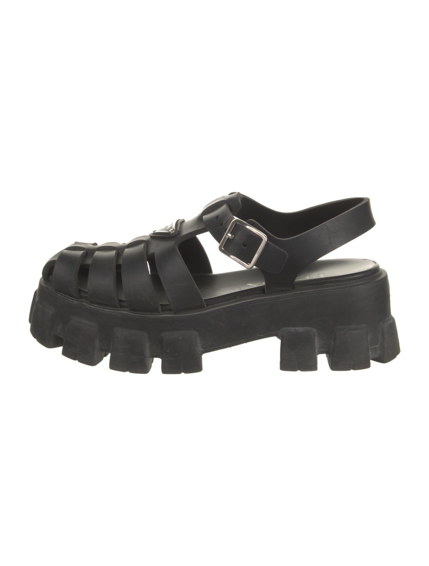 Prada Rubber Slingback Sandals