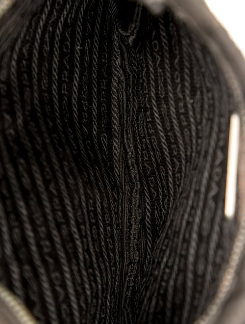 Prada Enameled Metal Triangle Messenger Bag