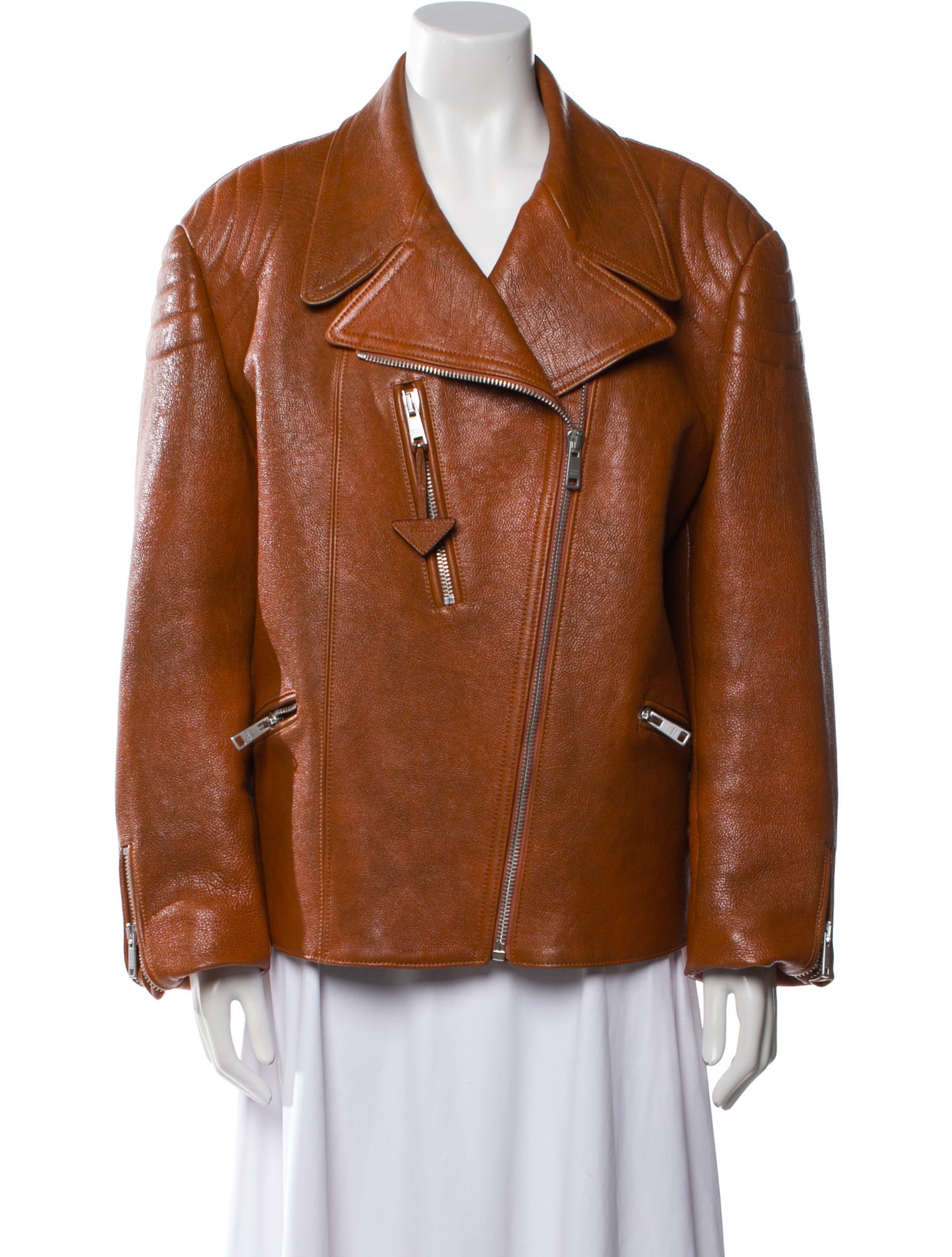 Prada 2022 Leather Biker Jacket