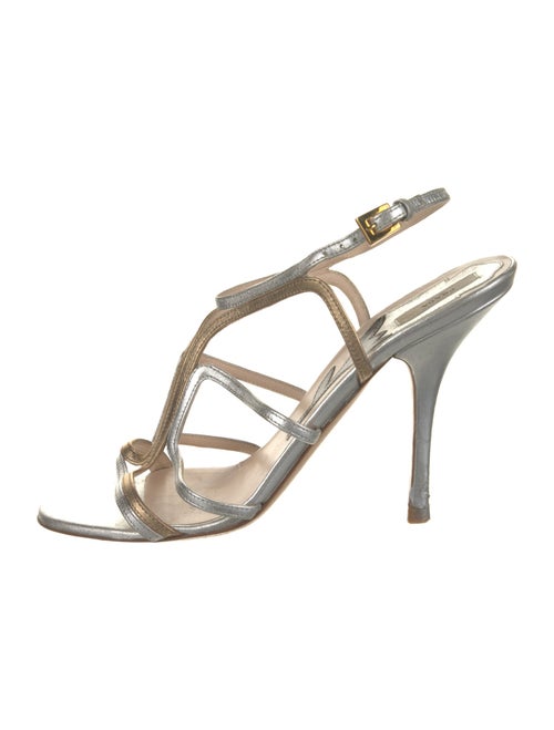 Prada Leather Slingback Sandals