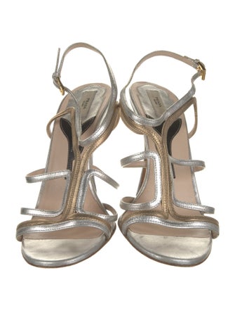 Prada Leather Slingback Sandals