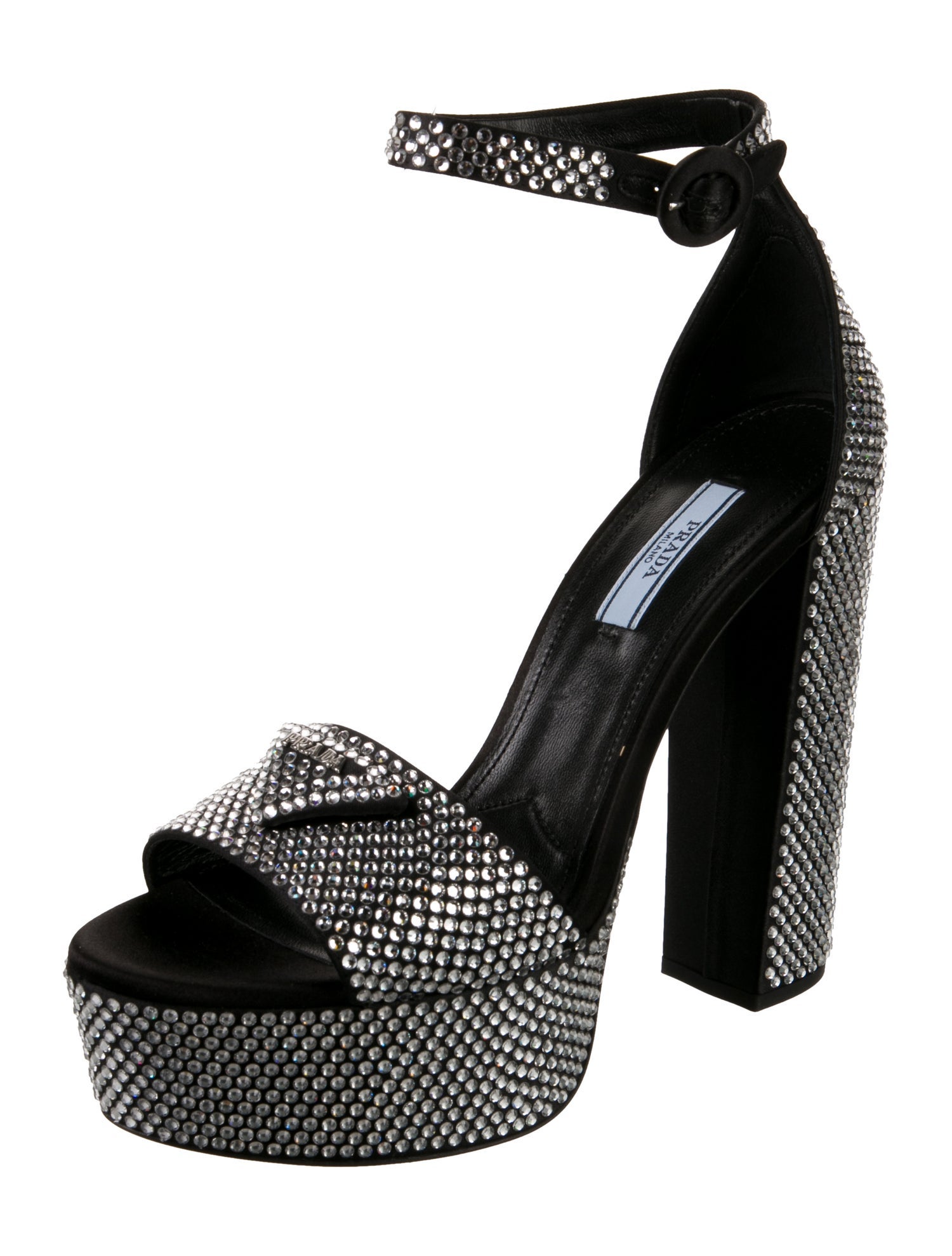 Prada Crystal Printed D'Orsay Pumps