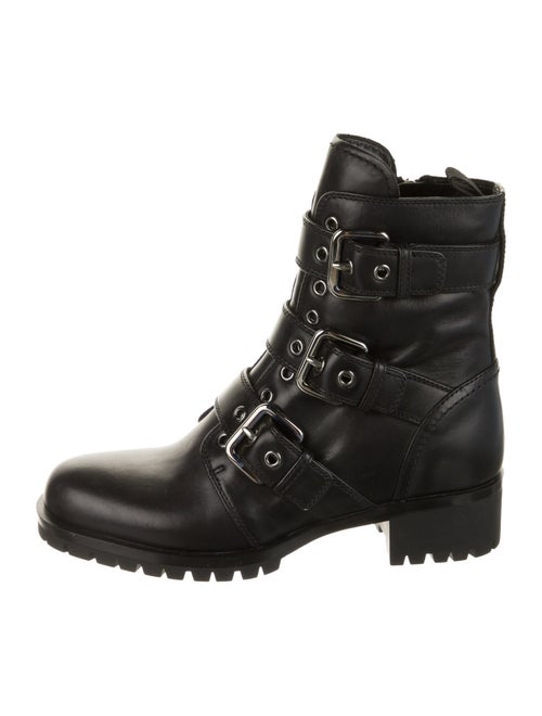 Prada Leather Combat Boots