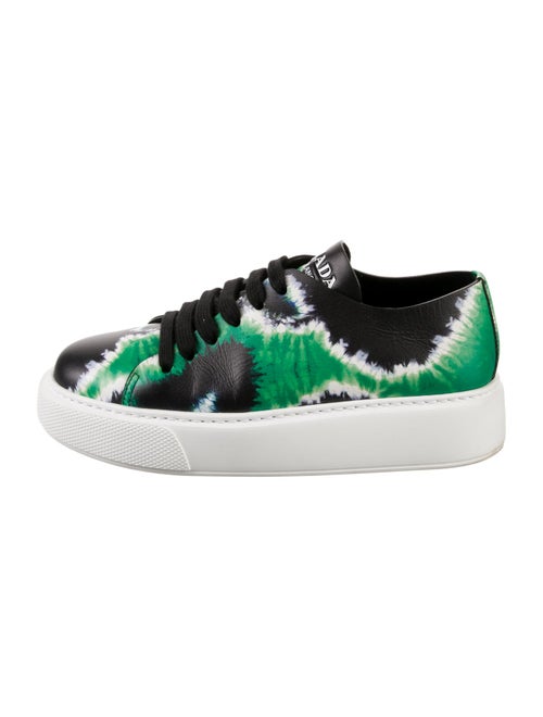 Prada Leather Printed Sneakers