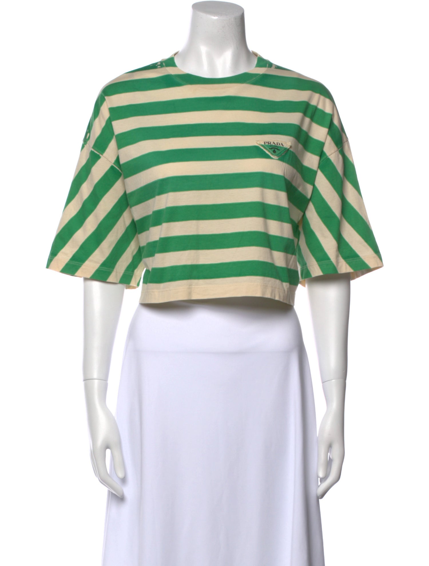 Prada 2022 Striped Crop Top