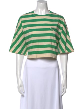 Prada 2022 Striped Crop Top